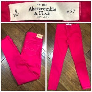 Hot Pink Abercrombie Skinny Jean Size 27